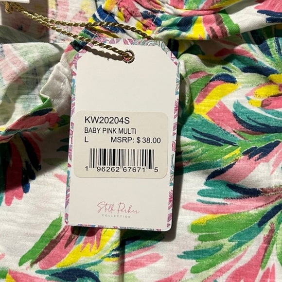 NWT STELLA PARKER Off The Shoulder Floral Top LARGE Retails $38 - Picture 4 of 9